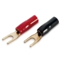 Preview: Sinuslive Gabelkabelschuhe 2,5mm2 vergoldet (5x rot, 5x schwarz)