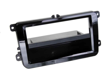 Radioblende VW Golf, Passat, Tiguan / Seat Leon / Skoda Octavia (1 DIN mit Ablagefach) (CT24VW17)