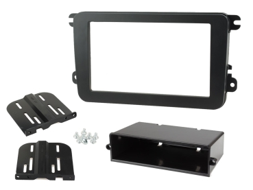 Radioblende VW Golf, Passat, Tiguan / Seat Leon / Skoda Octavia (1 DIN mit Ablagefach) (CT24VW19)