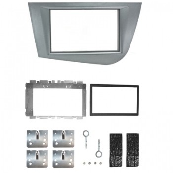 Radioeinbauset Seat Leon 2005 bis 2010, silber metallic (2 ISO)