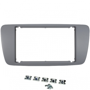 Radioblende Seat Ibiza ab 2008, grau blau (1 DIN)