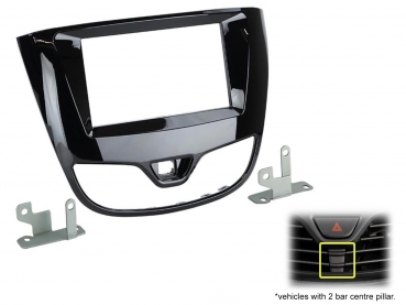 Radioblende Opel Karl, Viva hochglanz schwarz (2 DIN Einbauset) (CT23VX62)
