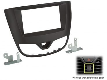 Radioblende Opel Karl, Viva schwarz matt (2 DIN Einbauset) (CT23VX62)