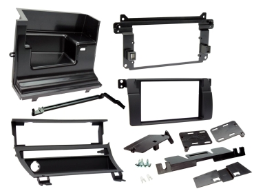 Radioblende BMW 3er E46 1999 bis 2006 (2 DIN Einbauset) (CT23BM16L)