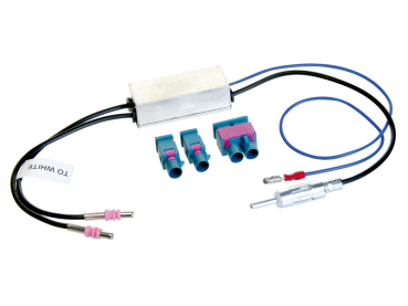 ACV 1524-70 | Antennenadapter Fakra (m) auf DIN (m) mit 12V Phantomspeisung