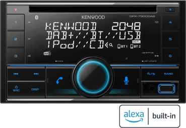 Kenwood DPX-7300DAB Doppel-DIN Digitalautoradio mit Bluetooth und DAB+