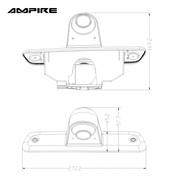 Preview: Ampire KV-EXPERT-2007 Rückfahrkamera für Peugeot Expert, Citroen Jumpy, Toyota ProAce 2007-16