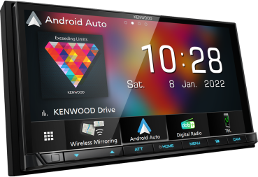 Kenwood DMX8021DABS | 17,5 cm Receiver mit Apple CarPlay, Android Auto und DAB+
