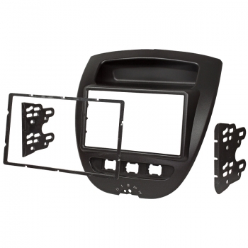 Radioblende Citroen C1, Toyota Aygo, Peugeot 107 ab 2005 (2 DIN Einbauset)(CT23CT03)