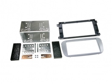Radioblende Ford C-Max, Focus, Mondeo ab 2007 silber (2 DIN Einbauset) - (CT23FD09)