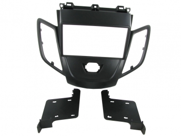 Radioblende Ford Fiesta ab 2008 ohne Display schwarz (2 DIN Einbauset) - (CT23FD15)