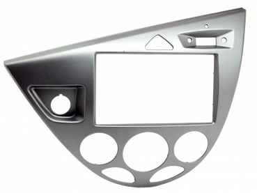 Radioblende Ford Focus 1999 bis 2005 silber (2 DIN Einbauset) - (CT23FD35L)