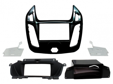 Radioblende Ford Transit Connect ab 2014 schwarz ohne Display (2 DIN Einbauset) - (CT23FD48)