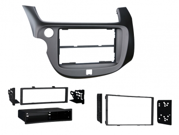 Radioblende Honda Fit, Jazz ab 2009 dunkelgrau (2 DIN Einbauset) (CT23HD10L)