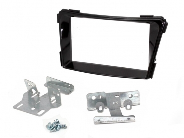 Radioblende Hyundai i40 ab 2011 ohne OEM Navigation hochglanz schwarz (2 DIN Einbauset)