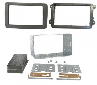 Radioblende VW Golf, Passat, Tiguan / Seat Leon / Skoda Octavia (2 DIN HQ Einbauset) (CT23VW01)