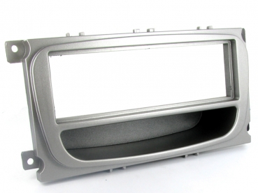 Radioblende Ford C-Max, Focus, Galaxy, Kuga, Mondeo, S-Max ab 2007 silber (1 DIN) (CT24FD26)