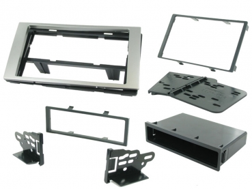 Radioblende Ford C-Max, Fiesta, Fusion, Galaxy, Kuga, S-Max silber (1 & 2 DIN Einbauset) (CT24FD37)