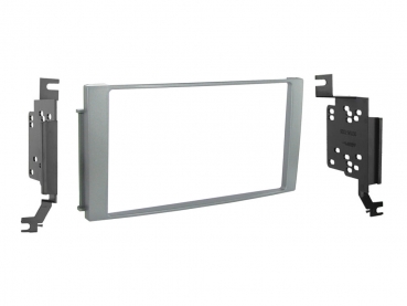 Radioblende Hyundai Santa Fe 2007 bis 2012 silber (2 DIN Einbauset) (CT24HY24)