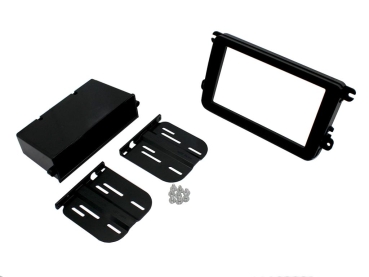 Radioblende VW Golf, Passat, Tiguan / Seat Leon / Skoda Octavia (2 ISO mit Ablagefach) (CT24VW09)