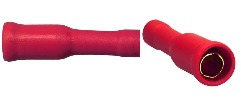 Sinuslive Rundsteckhülsen 0,75 - 1,5mm2 vergoldet, rot (10 Stück)