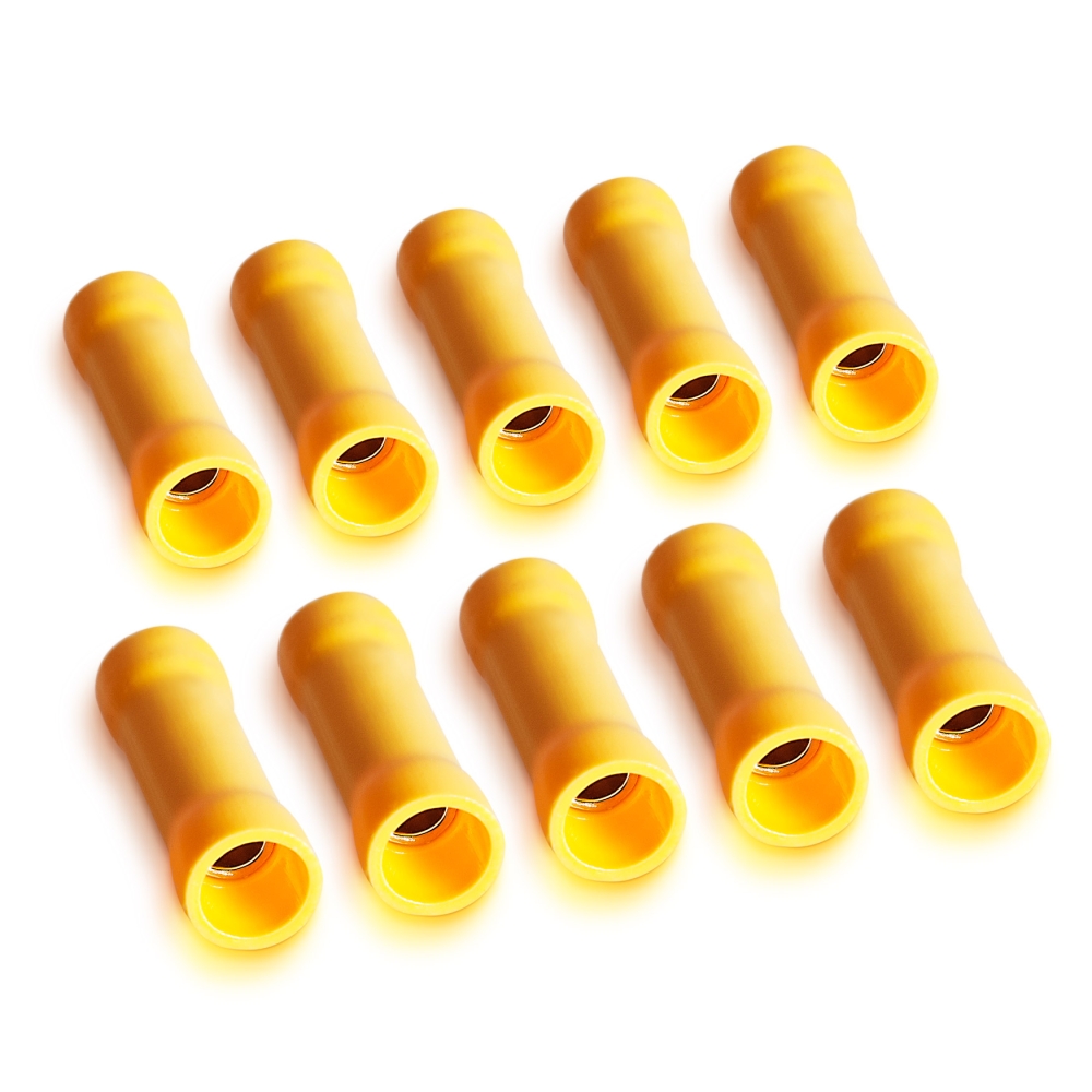 Sinuslive Quetschverbinder bis 4,0 - 6,0mm2 vergoldet, gelb (10 Stück)