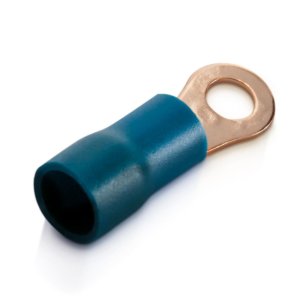 Sinuslive Ringkabelschuhe 1,5 - 2,5mm2 vergoldet, blau (10 Stück)