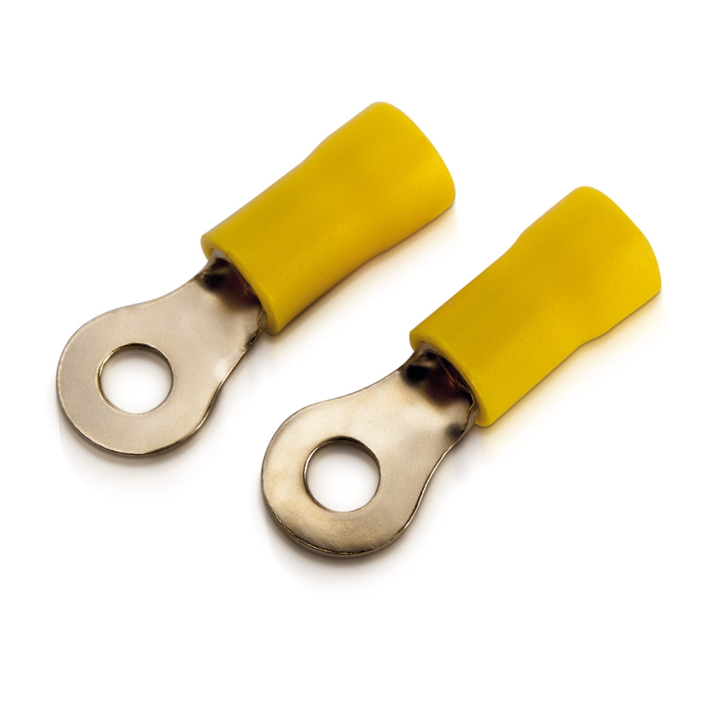 Sinuslive Ringkabelschuhe 4,0 - 6,0mm2 vergoldet, gelb (10 Stück)