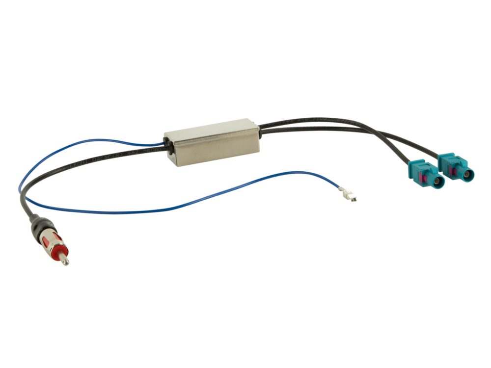 ACV 1524-07-1 | Antennenadapter 2x Fakra (m) auf DIN (m) mit 12V Phantomspeisung (LEONI / ROKA Pro Serie)