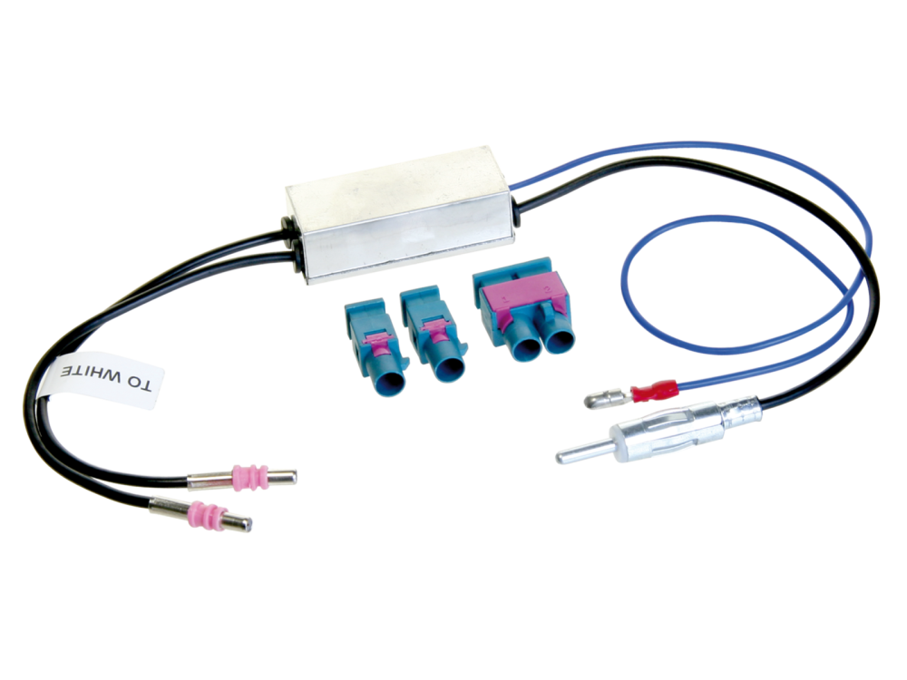 ACV 1524-70 | Antennenadapter Fakra (m) auf DIN (m) mit 12V Phantomspeisung