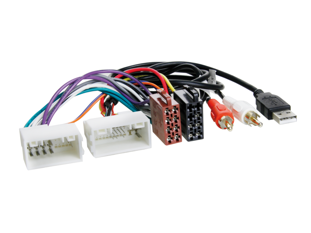ACV 1140-44 | ISO Adapterkabel Hyundai / Kia (24 Pin / 18 Pin) mit USB und AUX
