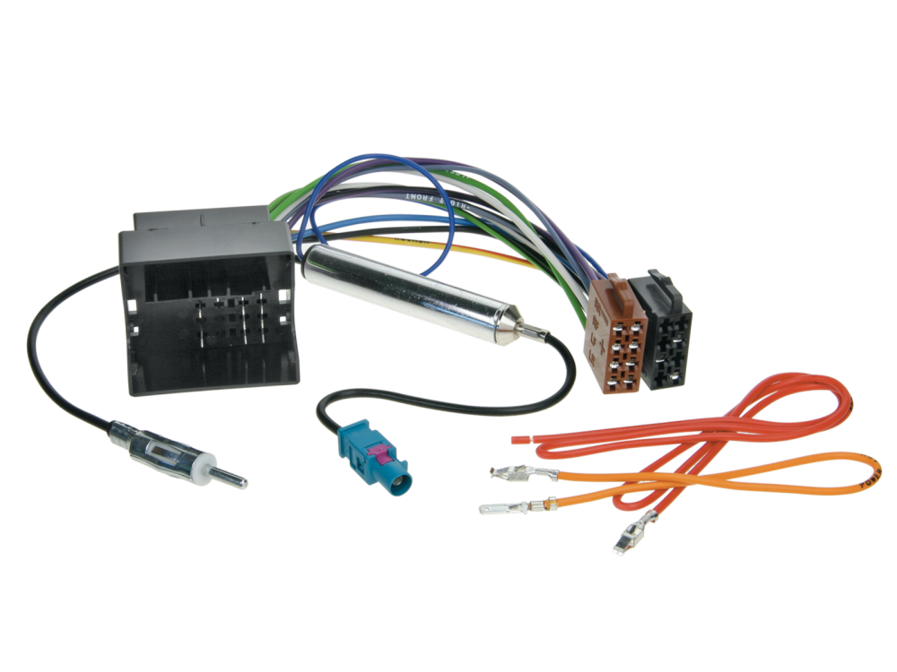 ACV 1324-46 | ISO Adapterkabel Audi / Seat / Skoda / VW mit Quadlock, inkl. Antennenadapter auf DIN