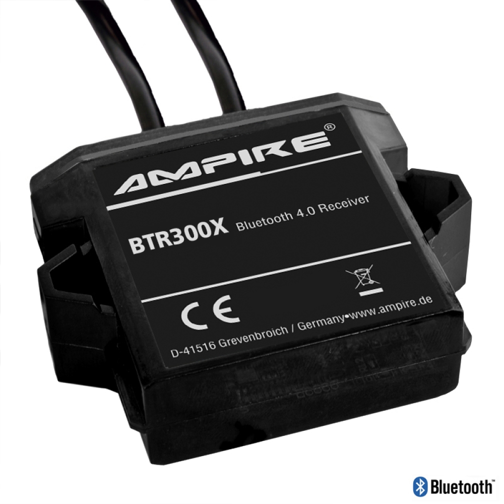 Ampire BTR300X Bluetooth Receiver, 3.5mm Klinke, USB, aptX - Car