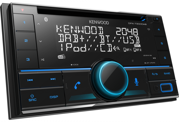 Kenwood DPX-7300DAB Doppel-DIN Digitalautoradio mit Bluetooth und DAB+