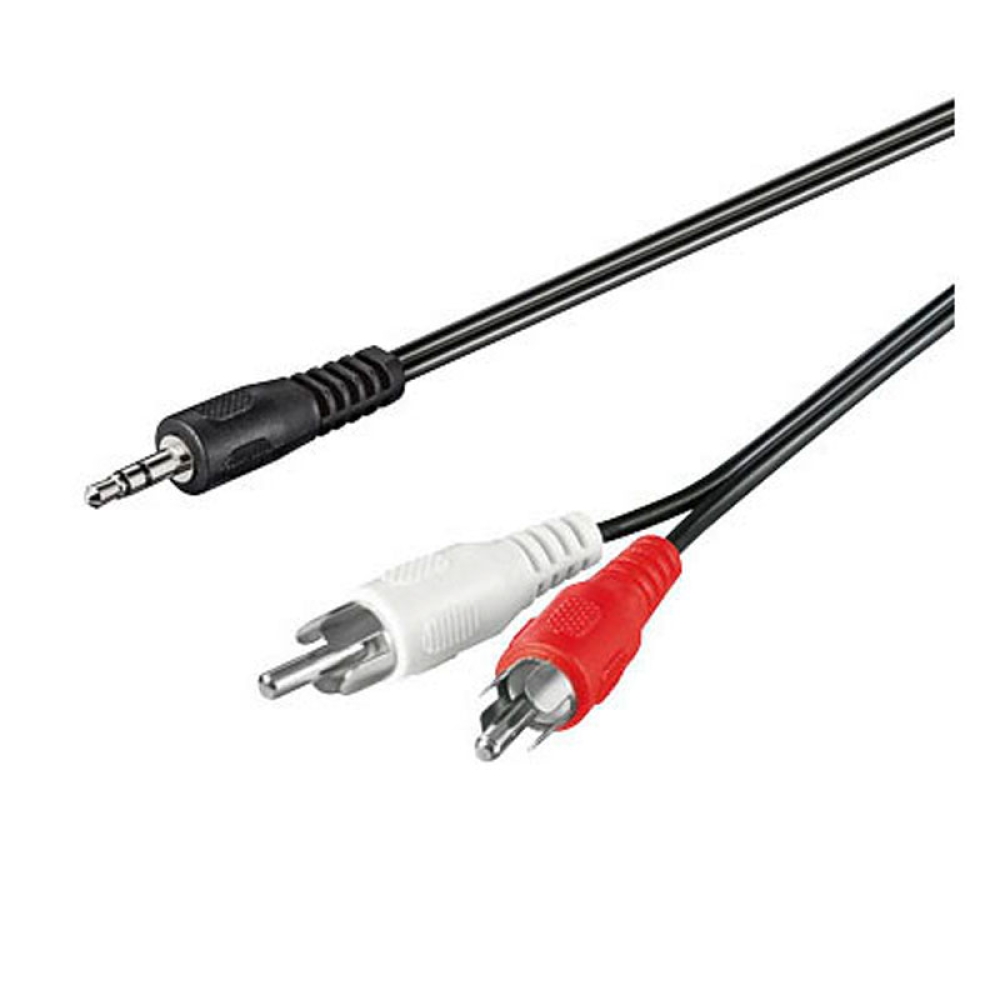 Ampire Audio-Adapterkabel, 2-Kanal Cinch (Stecker) auf 3.5mm Klinke (Stecker)