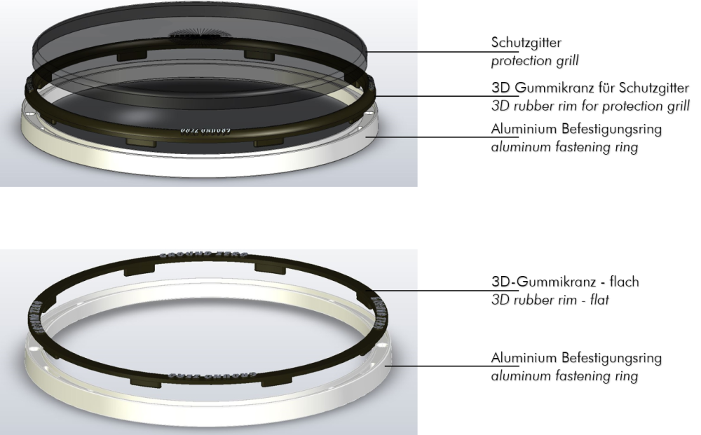 Ground Zero GZPG 250B Subwoofergitter für GZPW 10SQ / GZUW 10SQX