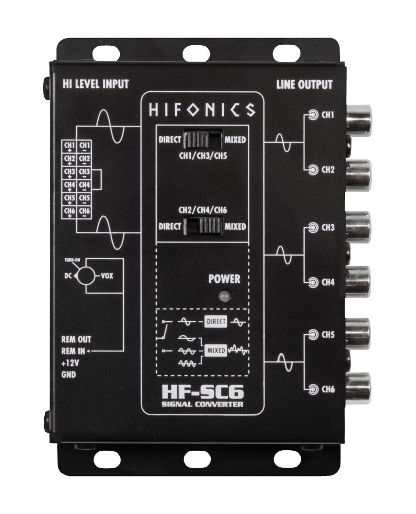 Hifonics HF-SC6 | 6-Kanal High-Low Converter (mit EPS)