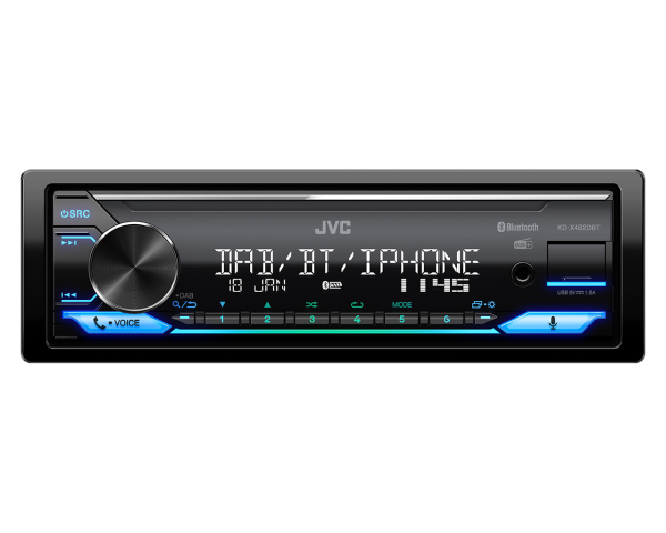 JVC KD-X482DBT Digital-Media-Receiver mit DAB+ und Bluetooth (ohne Antenne)