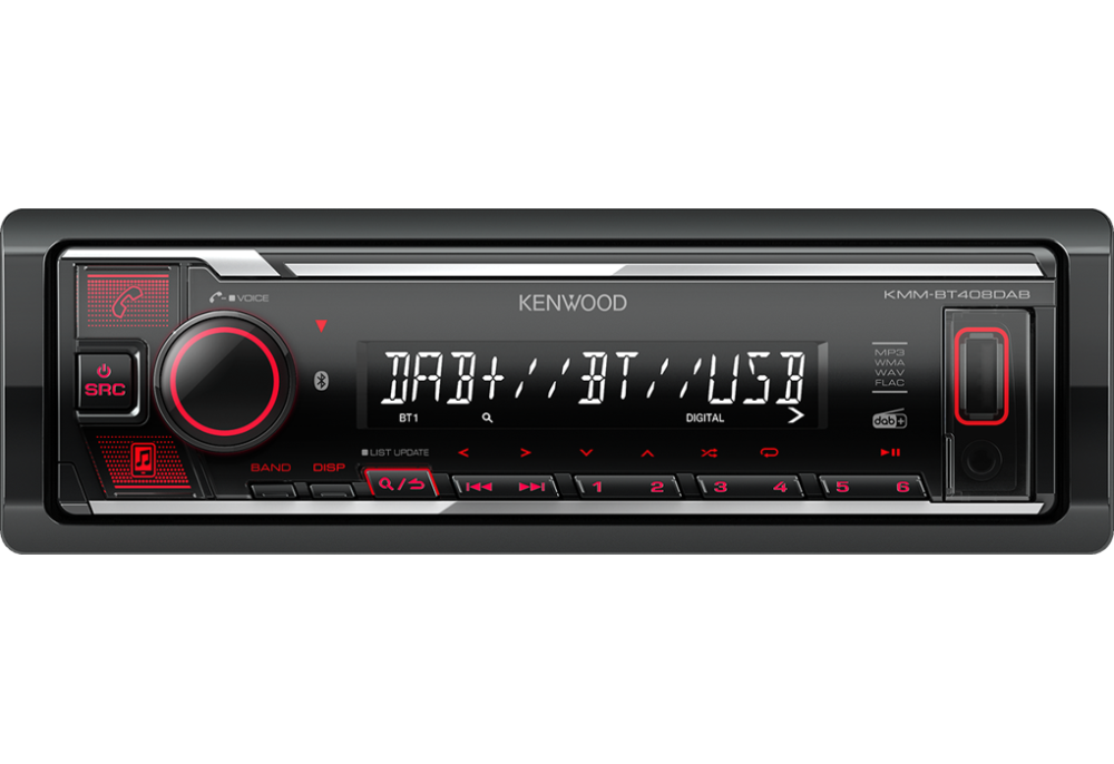 Kenwood KMM-BT408DAB Digital Media Receiver mit DAB+ & Bluetooth (inkl. Antenne)
