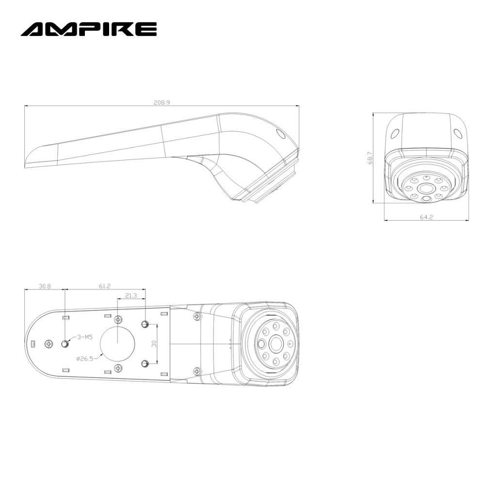 Ampire KV-CRAFTER Rückfahrkamera für VW Crafter 2 bzw. MAN TGE (ab Bj. 2017)