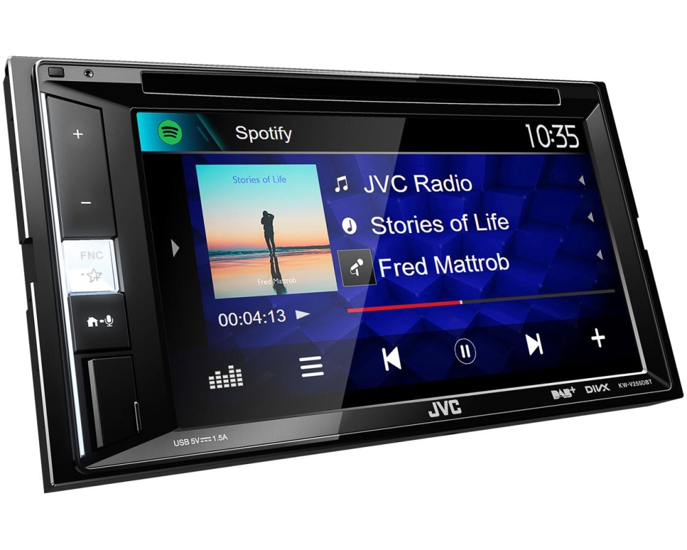 JVC KW-V255DBT Digital-Media-Receiver mit DAB+ und Bluetooth (mit Antenne)