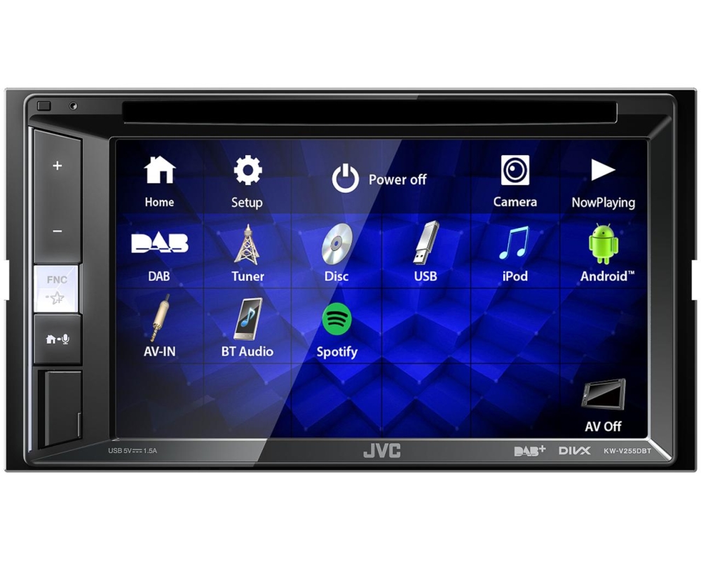 JVC KW-V255DBT Digital-Media-Receiver mit DAB+ und Bluetooth (mit Antenne)