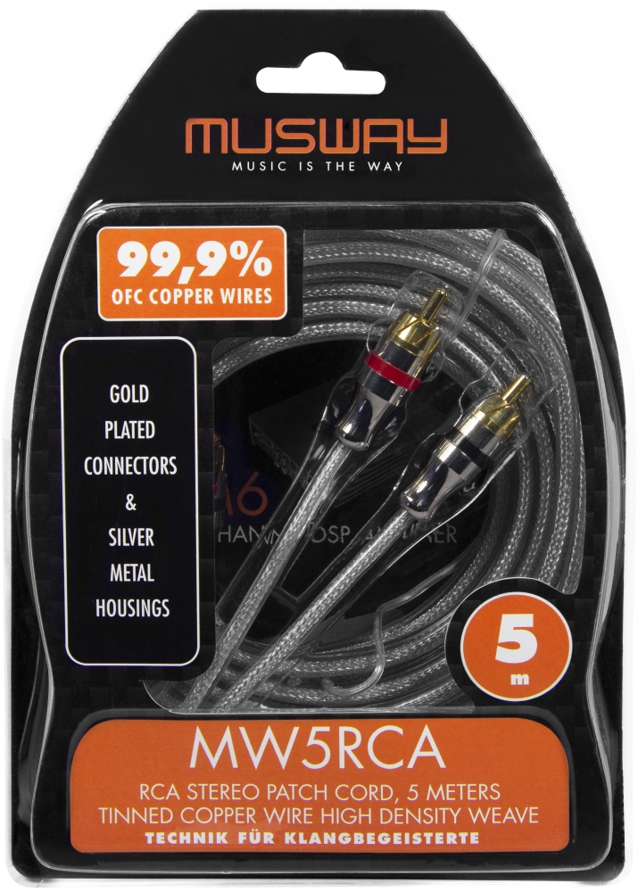 MUSWAY MW5RCA | 2-Kanal Cinchkabel 5m