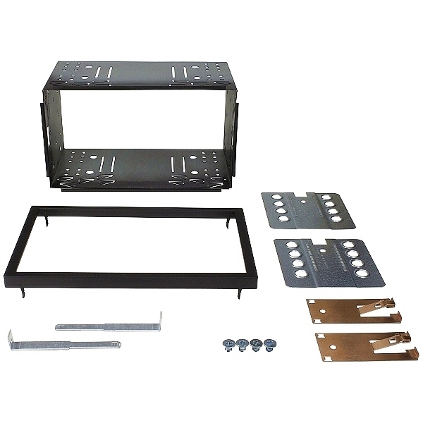 Metall Installations Kit für Doppel DIN Blenden 182 x 103 mm