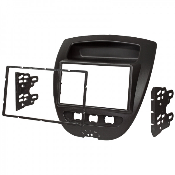 Radioblende Citroen C1, Toyota Aygo, Peugeot 107 ab 2005 (2 DIN Einbauset)(CT23CT03)