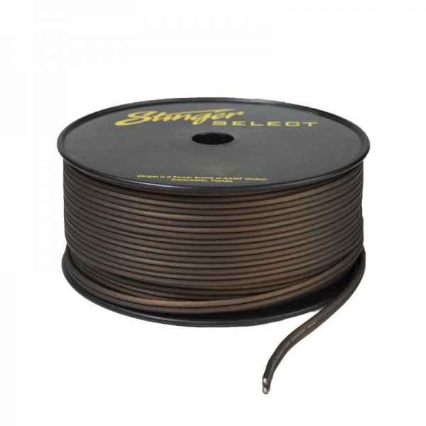 Stinger Select SSVLS16BK | 2 x 1,3 mm2 Lautsprecherkabel schwarz matt (152 m Rolle)