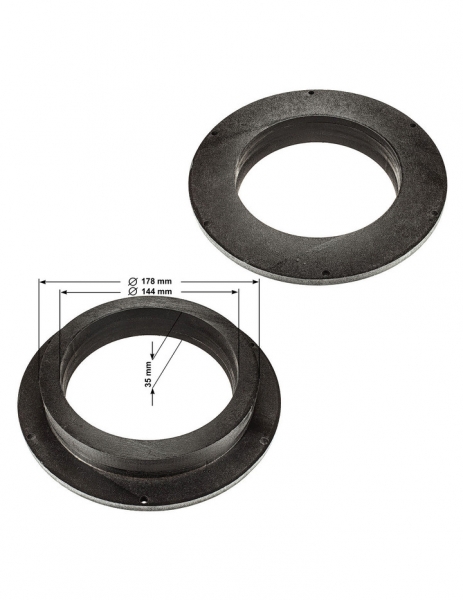 Lautsprecherringe VW, Skoda, Porsche (165mm Front und Heck, MDF) (TO28115MDF)
