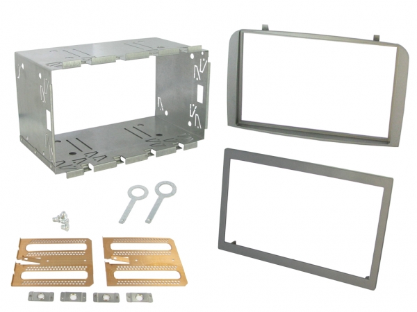 Radioblende Alfa 147 und GT ab 2005 silber (2 ISO Einbaukit) (CT23AR02)