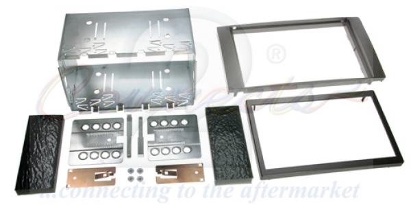Radioblende Ford C-Max, Fiesta, Focus, Fusion, Galaxy, Kuga, S-Max anthrazit (2 DIN Einbauset)- (CT23FD03