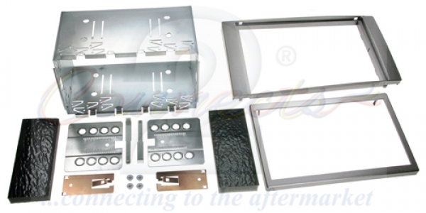 Radioblende Ford C-Max, Fiesta, Focus, Fusion, Galaxy, Kuga, S-Max silber (2 DIN Einbauset) - (CT23FD04)